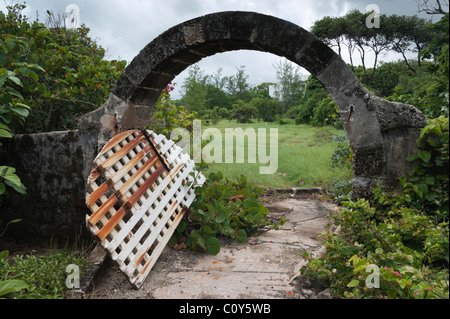 L'abbandono di una volta-famoso hotel - Sam signore del castello, Barbados, e i suoi motivi di lusso recuperato dalla natura Foto Stock