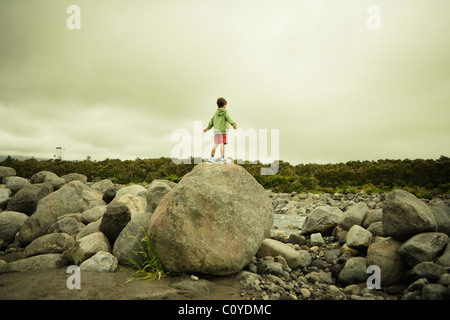 Stony River, Taranaki, Nuova Zelanda Foto Stock