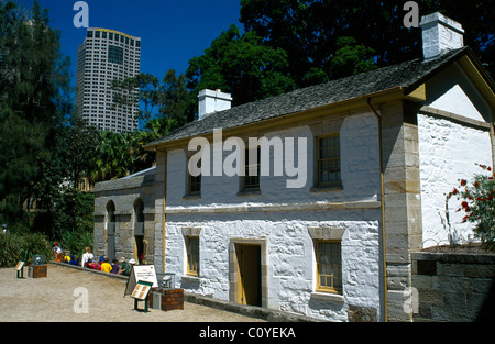 Sydney NSW Australia Le Rocce Cadman's Cottage 1816 più antico edificio superstite di Sydney Foto Stock