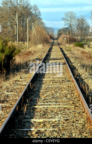 Ferrovia presso Ambert Auvergne Francia Foto Stock