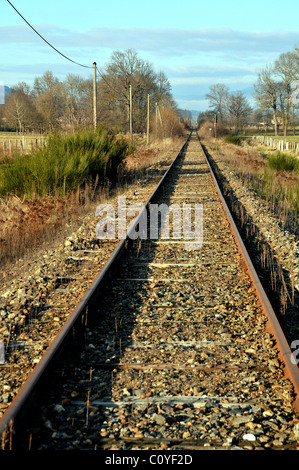 Ferrovia presso Ambert Auvergne Francia Foto Stock