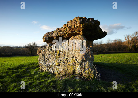 St Lythans sepoltura camera, vicino a St Nicholas, Vale of Glamorgan, Wales, Regno Unito Foto Stock