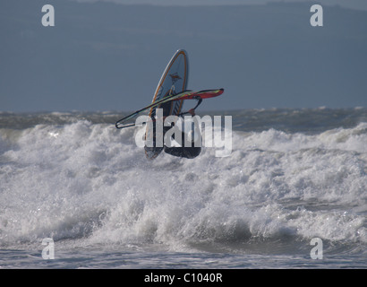 Windsurf Condino Devon, Regno Unito Foto Stock