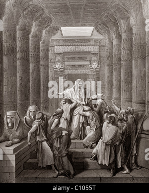 Illustrazione della Bibbia di Giuseppe si fa conoscere ai suoi fratelli da Gustave Dore Genesi 45:1 Foto Stock