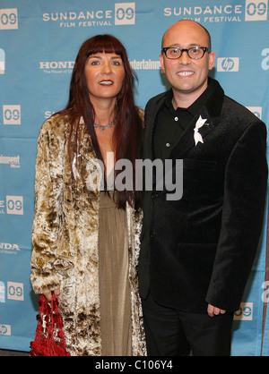 Scrittore e regista Adam Elliot e produttore Melanie Coombs 2009 Sundance Film Festival, Giorno 1 - screening di 'Mary e Max' a Foto Stock