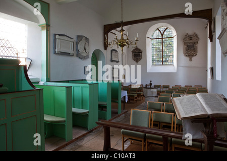 St Lawrence, Didmarton, Gloucestershire, inizio chiesa inglese Foto Stock