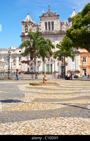 Cattedrale di Salvador, Torreio de Gesù Square, Salvador, Brasile Foto Stock