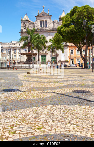 Cattedrale di Salvador, Torreio de Gesù Square, Salvador, Brasile Foto Stock