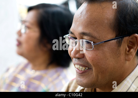 Uomo a belakang padang isole Riau indonesia Foto Stock