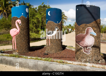 Illustrazione delle strade di Isabela Island - Isole Galapagos, Ecuador Foto Stock