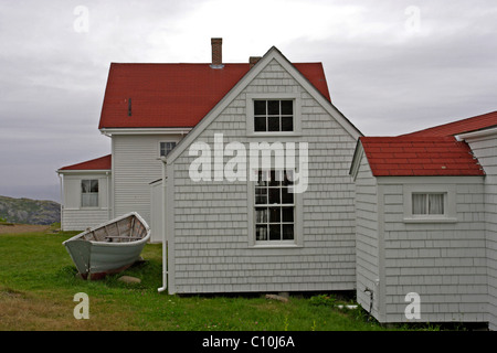 Guardiano cottage del museo, Monhegan Island, costa del Maine, New England, STATI UNITI D'AMERICA Foto Stock