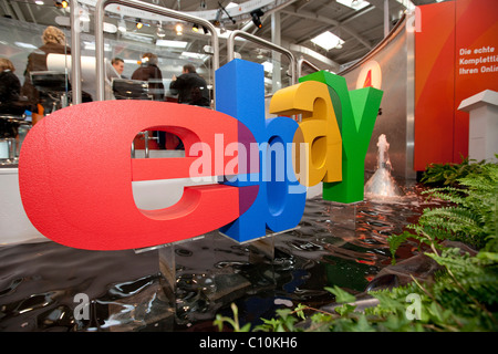 Ebay booth, Internationale Computermesse CEBIT international computer fiera di Hannover, Bassa Sassonia, Germania, Europa Foto Stock