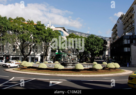 Centro, Rotunda do Infante, Funchal, Madeira, Portogallo, Europa Foto Stock