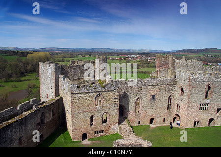 La gamma del Nord a Ludlow Castle, Shropshire, Inghilterra, Regno Unito Foto Stock