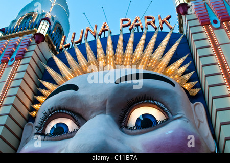 Ingresso al Luna Park, Sydney, Australia Foto Stock