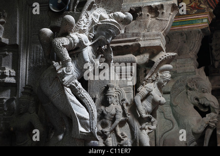 Srivilliputhur Andal tempio, Srivilliputtur, Tamil Nadu, Tamilnadu, Sud India, India, Asia Foto Stock