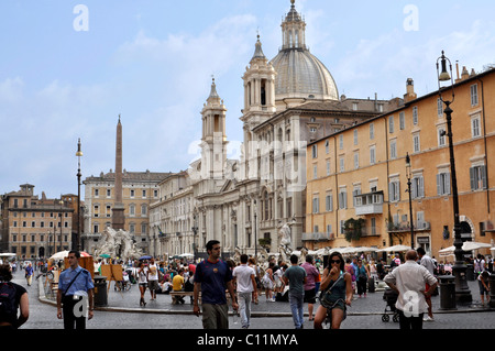 Sant Agnese in Agone basilica chiesa, Piazza Navona, Roma, Lazio, l'Italia, Europa Foto Stock