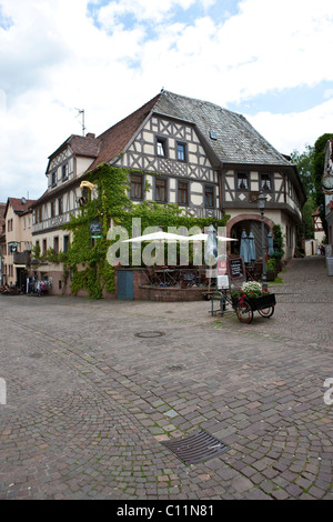 Albergo Storico Krone, Turmstrasse street, Lohr am Main, Hesse, Germania, Europa Foto Stock