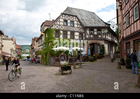 Albergo Storico Krone, Turmstrasse street, Lohr am Main, Hesse, Germania, Europa Foto Stock