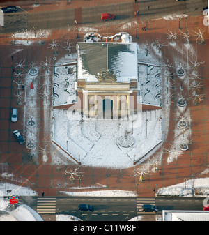 Vista aerea, Berliner Tor gate, city gate da tempi di Prussia, Wesel, Renania settentrionale-Vestfalia, Germania, Europa Foto Stock