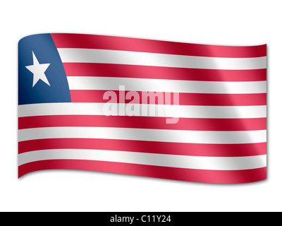 Bandiera della Liberia Foto Stock