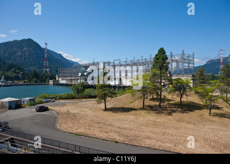 Impianto di alimentazione a Bonneville Dam, Bradford Isola, Orgeon, STATI UNITI D'AMERICA Foto Stock