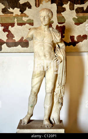 Statua del patrono dio Hermes, Museo Palatino, Palatino, Roma, Lazio, l'Italia, Europa Foto Stock