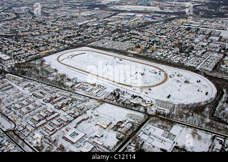 Vista aerea, ippodromo, racetrack Dortmund Wabel, Dortmund, Ruhrgebiet regione Renania settentrionale-Vestfalia, Germania, Europa Foto Stock