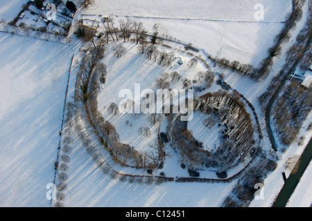 Antenna, Hill, l'origine della città di Hamm, Hamm, la zona della Ruhr, Renania settentrionale-Vestfalia, Germania, Europa Foto Stock