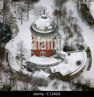 Vista aerea, ex water tower, monumento storico, Camera Obscura, Muelheim an der Ruhr, Ruhrgebiet regione Foto Stock