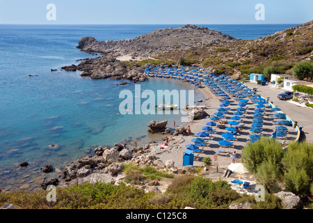 Ladiko Bay, East Coast, l' Isola di Rodi, Grecia, Europa meridionale, Europa Foto Stock