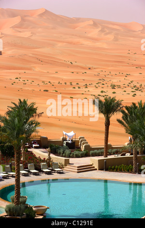 Anantara Qasr al Sarab, hotel resort di lusso hotel nel deserto, in Rub Al Khali desert, Empty Quarter, Abu Dhab Foto Stock