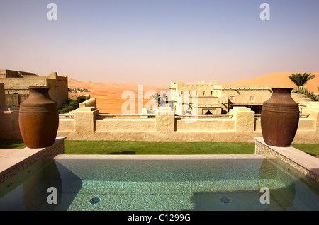 Anantara Qasr al Sarab, hotel resort di lusso hotel nel deserto, in Rub Al Khali desert, Empty Quarter, Abu Dhab Foto Stock