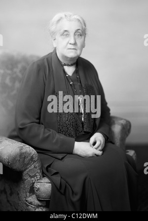 American riformista sociale attivista e pacifista di Jane Addams (1860 - 1935) - co-vincitore del Premio Nobel per la Pace nel 1931. Foto Stock