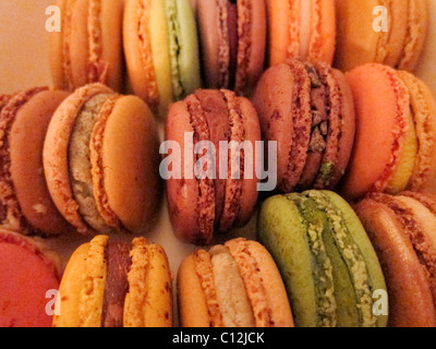 Parigi, Francia, Macaroon, pasticceria francese, cibo, dessert, pasticceria, dettaglio, pasticceria parigina Foto Stock