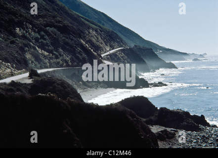 Fascia costiera sull'oceano pacifico, Big Sur, CA Foto Stock