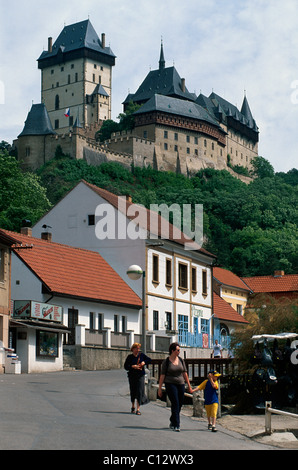 Castello Karlstein vicino a Praga, Repubblica Ceca Foto Stock