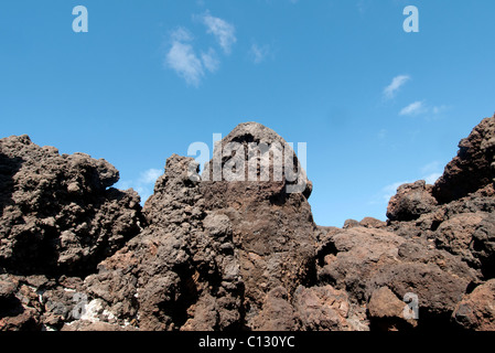 Los Hervideros scogliere rocce laviche Lanzarote Foto Stock