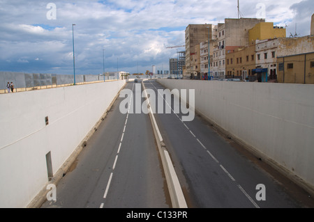 Boulevard Sidi Mohammed Ben Abdallah street central Casablanca Marocco centrale Africa settentrionale Foto Stock