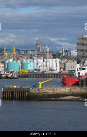 Il porto di Aberdeen, Aberdeen Scotland, Regno Unito Foto Stock