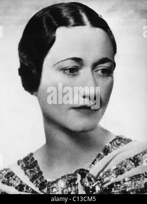 La duchessa di Windsor Wallis Simpson, risalente alla fine degli anni trenta. Foto Stock