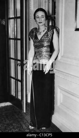 Futura Duchessa di Windsor Wallis Simpson, circa metà-1930s. Foto Stock