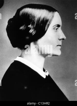 Susan B. Anthony (1820-1906), American leader dei diritti civili, circa 1860 Foto Stock