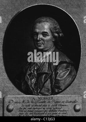 Friedrich Anton Mesmer (1734-1815). Medico tedesco ritiene che una forza spirituale che egli chiama "magnetismo animale" e sviluppata Foto Stock