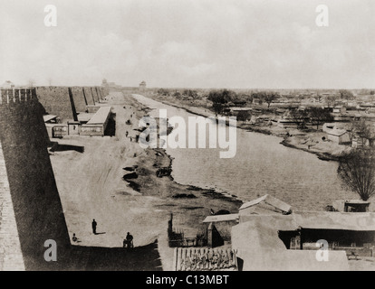 Pechino fine della Cina antica Grand Canal il più antico del mondo e il più lungo. La sua costruzione iniziò nel V secolo a.c. e si corre 1200 miglia da Pechino a sud della Cina. Foto 1900. LC-USZ62-137083 Foto Stock