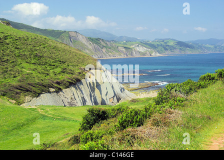 Costa Vasca bei Zumaia - Costa Vasca vicino a Zumaia 22 Foto Stock