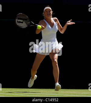 Maria Sharapova, Russia, in azione a tutti England Lawn Tennis campionati, Wimbledon, Londra, Inghilterra. Foto Stock