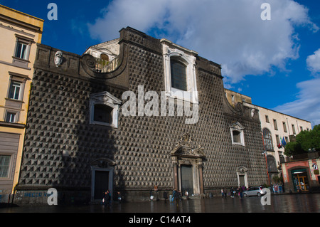 Rinascimento del XV secolo la Chiesa del Gesu Nuovo chiesa a Piazza del Gesu Nuovo centro di Napoli Italia Europa Foto Stock