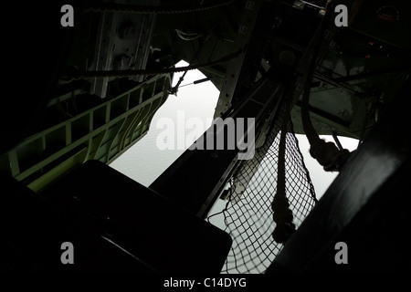 BOMB BAY OPEN B17 WW2 VINTAGE REPUBBLICA BOMBARDIERE CAMPO LONG ISLAND NEW YORK STATI UNITI D'AMERICA Foto Stock