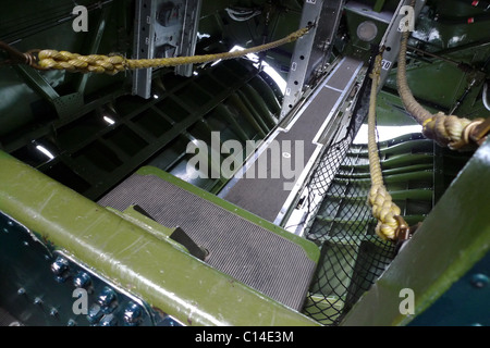 BOMB BAY PORTE B17 WW2 VINTAGE REPUBBLICA BOMBARDIERE CAMPO LONG ISLAND NEW YORK STATI UNITI D'AMERICA Foto Stock